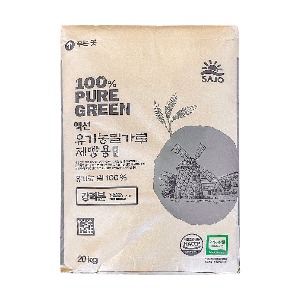 0580. 유기농강력밀가루(제빵용) - 맥선 20kg  [가람몰 도매등록시 즉시추가할인]